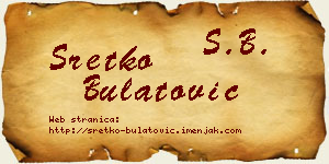 Sretko Bulatović vizit kartica
